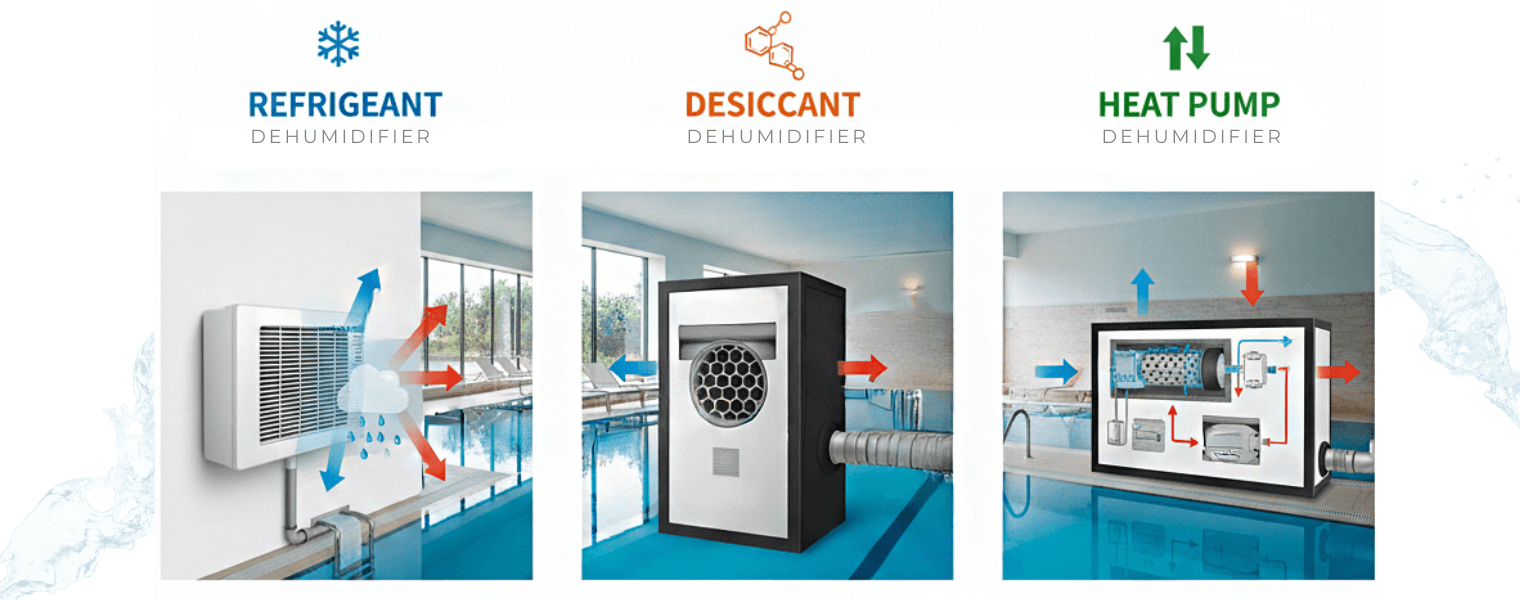 types of dehumidifier for indoor pools