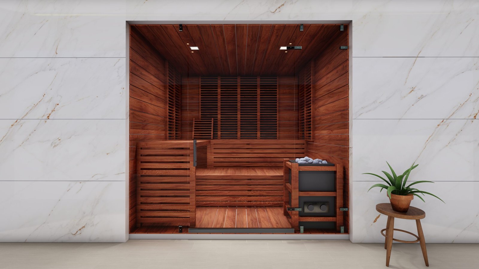 lux premium bio sauna cedarwood