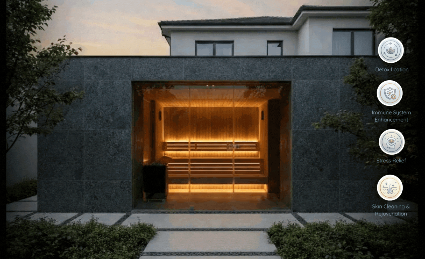 Demo of sauna how it work by luxpool