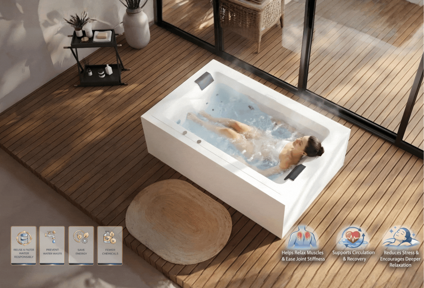hydro whirlpool benefits by luxpool