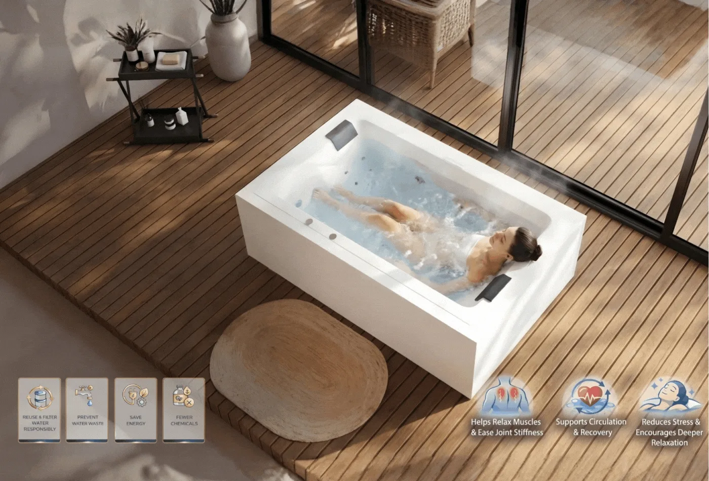 hydro whirlpool benefits by luxpool