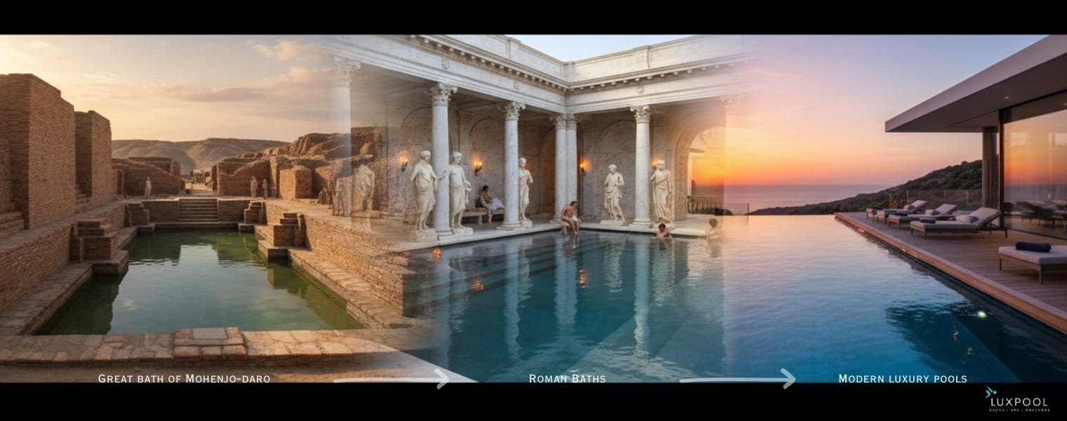 Pool Evolution World First Swimming Pool & Evolution of Pool Design | Luxpool
