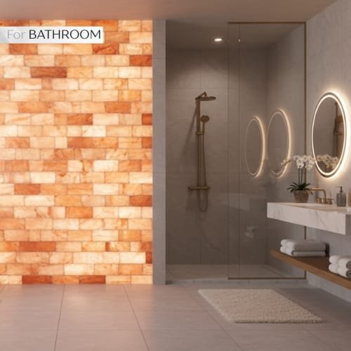 himaliyan salt wall brick for bathroom