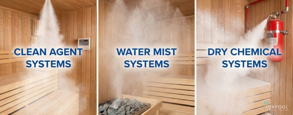 types of sauna fire suppression system
