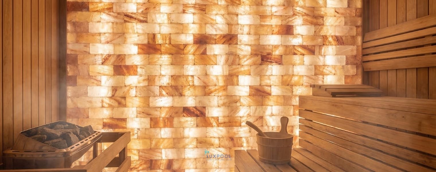 sauna salt wall by luxpool in sauna