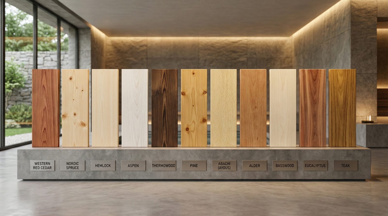 sauna wood use to make sauna choice