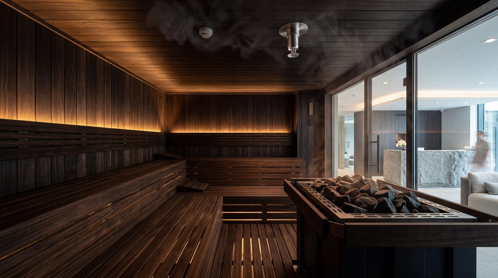 commercial sauna fire suppression system by luxpool