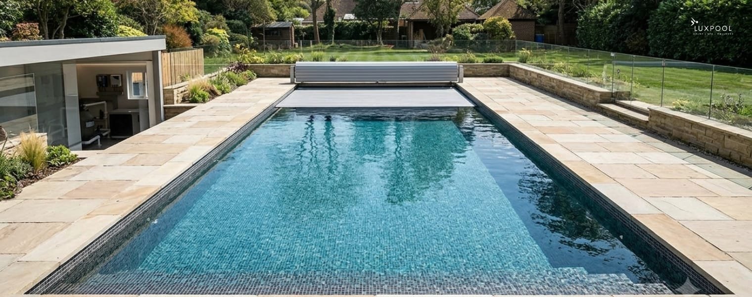 a complete ready to swim pool build and design by a luxpool uk uae company